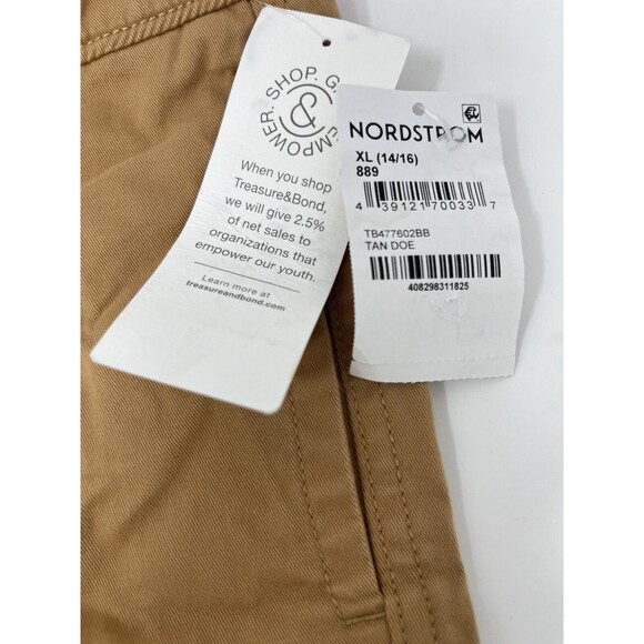 Treasure & Bond Boys Shorts XL 14/16 Drawstring NWT Tan Doe - Picture 5 of 5